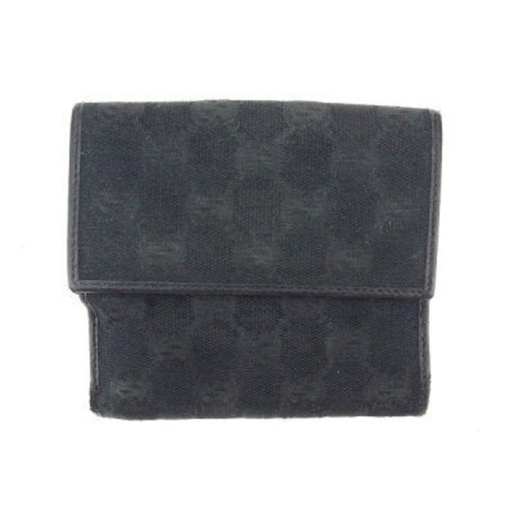 Gucci bifold Wallet black Leather GG - Picture 2 of 6